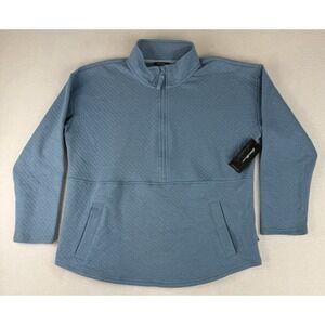 Eddie Bauer Womens XL Quilted Half Zip Pullover EB007008 Blue Shadow NWT